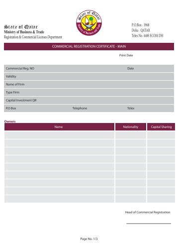 COMMERCIAL REGISTRATION CERTIFICATE - Main-FORM2