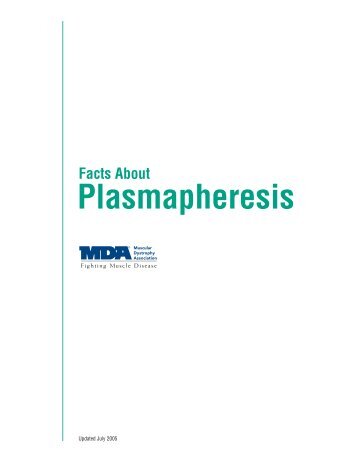 Facts About Plasmapheresis - Muscular Dystrophy Association