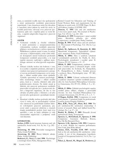 Work and life satisfaction of social workers and perception of ...