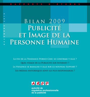 Publicité et Image de la Personne Humaine Publicité et ... - ARPP