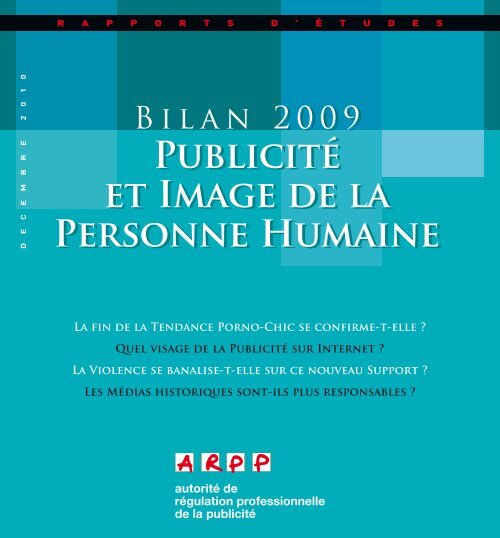 Publicité et Image de la Personne Humaine Publicité et ... - ARPP