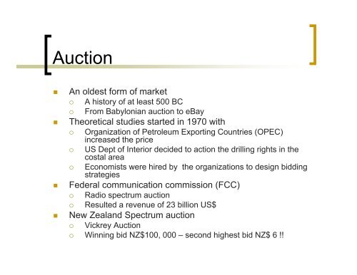 Dynamic Pricing and Auction - Department of Industrial Engineering ...