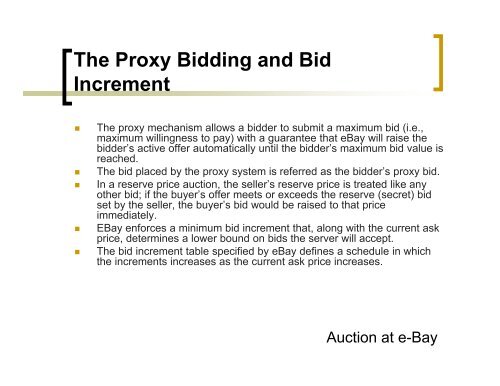 Dynamic Pricing and Auction - Department of Industrial Engineering ...