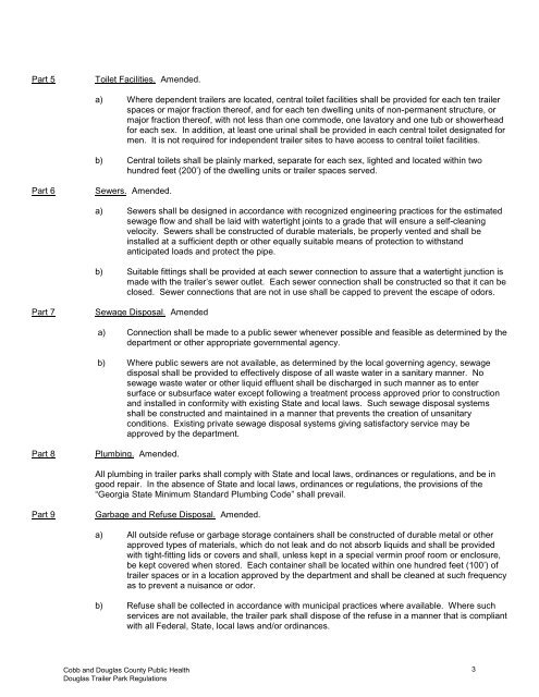 Douglas County Regulations Concerning Trailer Parks - Cobb ...