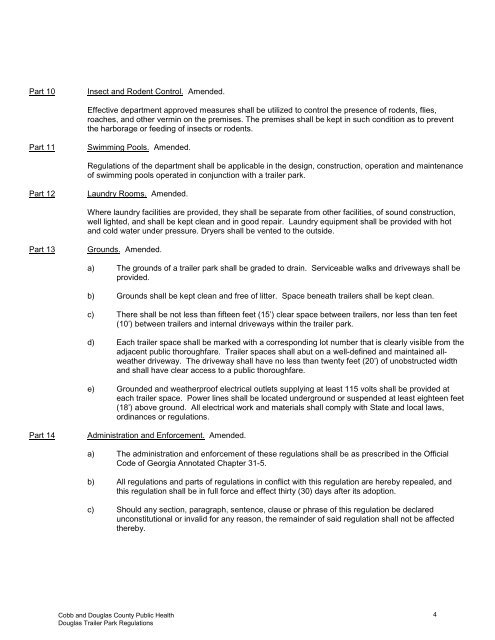 Douglas County Regulations Concerning Trailer Parks - Cobb ...