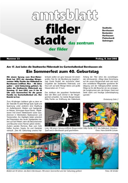Ein Sommerfest zum 40. Geburtstag - Stadt Filderstadt