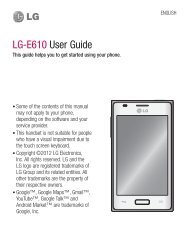 LG-E610 User Guide - Cell Phones Etc.