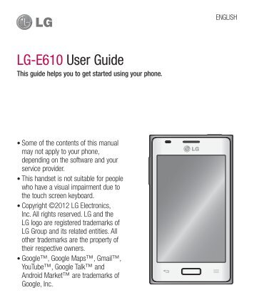 LG-E610 User Guide - Cell Phones Etc.