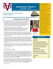 Template Humanities Newsletter Autumn 2011 - Virginia Union ...