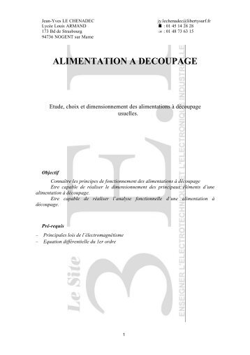 ALIMENTATION A DECOUPAGE