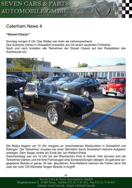 Caterham News - Seven Cars & Parts