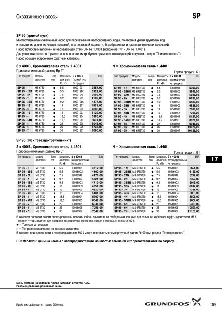 ÐÐ¾Ð²ÑÐ¹ Ð¿ÑÐ°Ð¹Ñ-Ð»Ð¸ÑÑ 2009 Ð½Ð° Ð½Ð°ÑÐ¾ÑÑ Grundfos