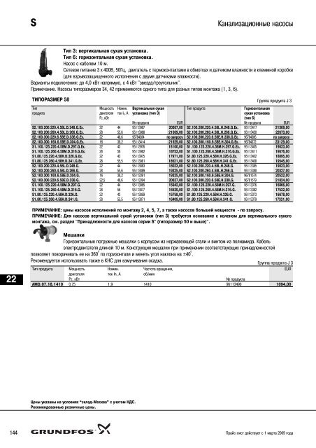 ÐÐ¾Ð²ÑÐ¹ Ð¿ÑÐ°Ð¹Ñ-Ð»Ð¸ÑÑ 2009 Ð½Ð° Ð½Ð°ÑÐ¾ÑÑ Grundfos