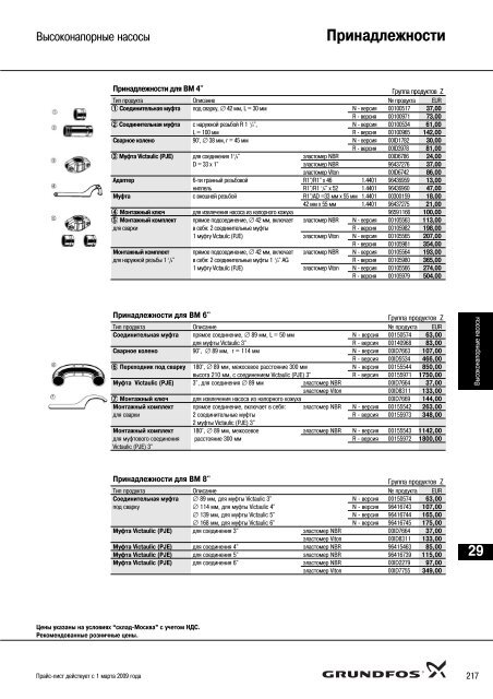 ÐÐ¾Ð²ÑÐ¹ Ð¿ÑÐ°Ð¹Ñ-Ð»Ð¸ÑÑ 2009 Ð½Ð° Ð½Ð°ÑÐ¾ÑÑ Grundfos