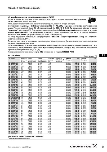 ÐÐ¾Ð²ÑÐ¹ Ð¿ÑÐ°Ð¹Ñ-Ð»Ð¸ÑÑ 2009 Ð½Ð° Ð½Ð°ÑÐ¾ÑÑ Grundfos