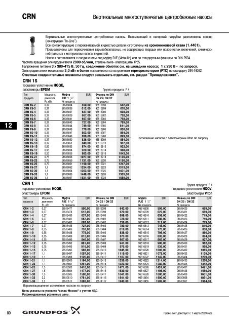 ÐÐ¾Ð²ÑÐ¹ Ð¿ÑÐ°Ð¹Ñ-Ð»Ð¸ÑÑ 2009 Ð½Ð° Ð½Ð°ÑÐ¾ÑÑ Grundfos