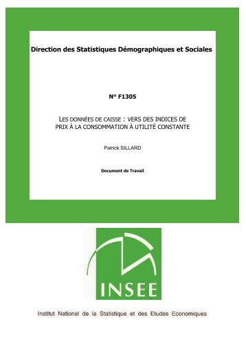 Les données de caisses : vers des indices de prix à ... - Epsilon - Insee