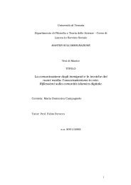 La comunicazione degli immigrati e le tecniche dei nuovi ... - Cestim