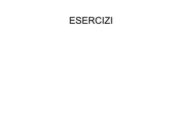 ESERCIZI