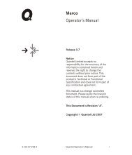 Marco Operator's Manual - Quantel