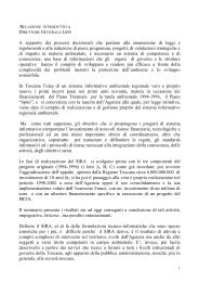 Direttore Generale di ARPAT - Alessandro Lippi: Relazione ... - SIRA