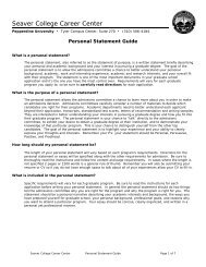 Personal Statement Guide - Pepperdine University