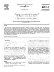 Structure and mechanical properties of tribologically induced ... - TWK