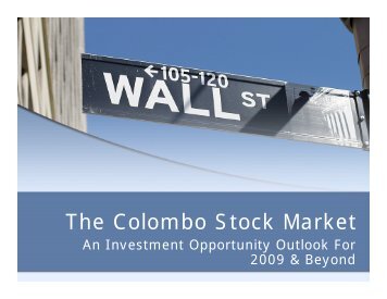 The Stock Market in Sri Lanka - Colombo Stock Exchange