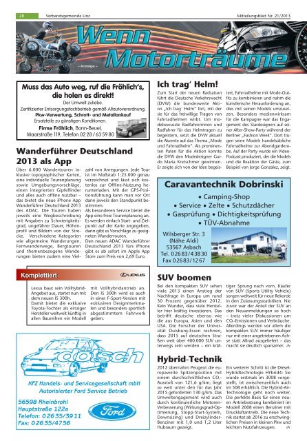 Ausgabe Nr. 21 vom 22.05.2013 - Verbandsgemeindeverwaltung ...