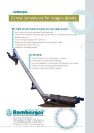 Spiral conveyors for biogas plants