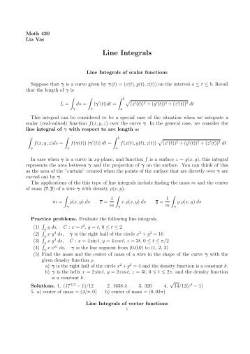 Line Integrals