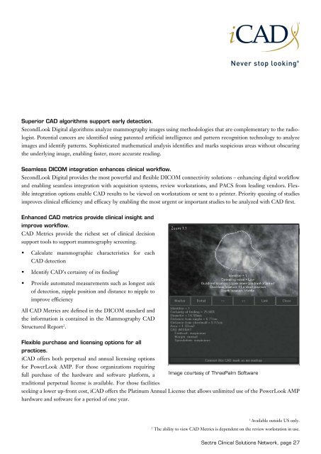 Product Catalog for Sectra PACS Clinical Applications