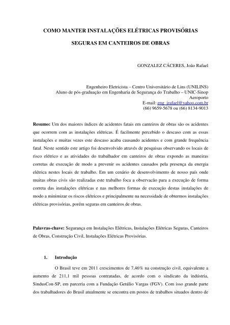 Instalações elétricas provisórias seguras em canteiro de obras.