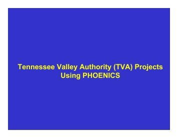 Tennessee Valley Authority (TVA) Projects Using PHOENICS - Cham