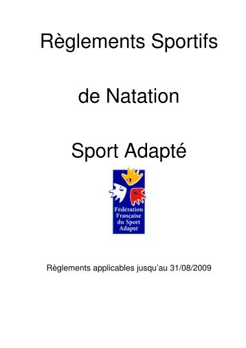 Réglement Natation FFSA - Comité Départemental Sport Adapté du ...
