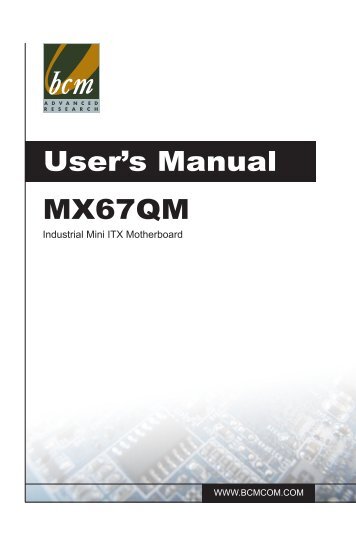 User's Manual MX67QM  - Rosch Computer GmbH