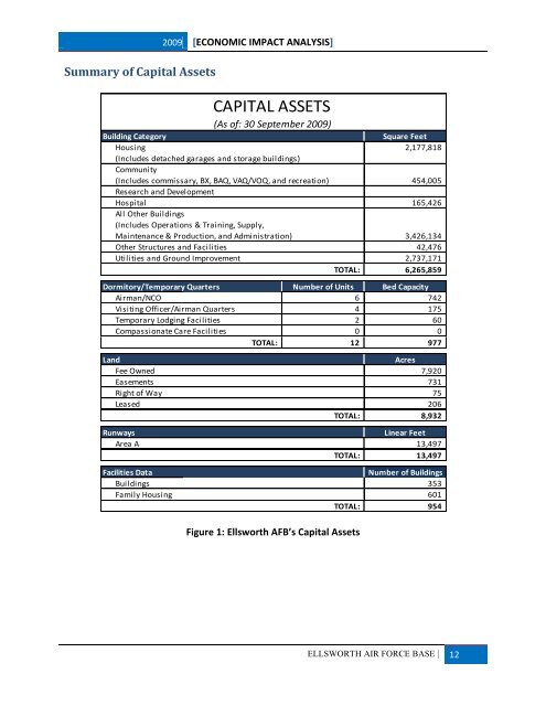 ECONOMIC IMPACT ANALYSIS - Ellsworth Air Force Base