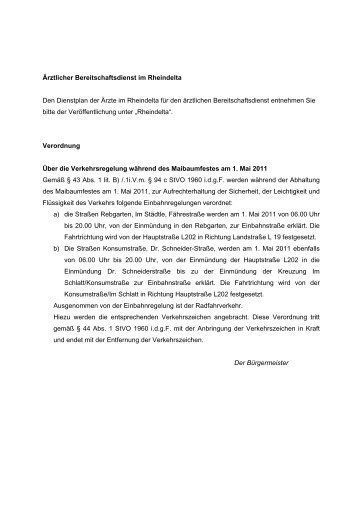 Ärztlicher Bereitschaftsdienst im Rheindelta Den Dienstplan der ...