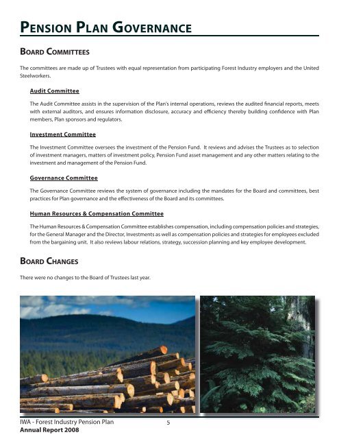 2008 Annual Report - IWA Forest Industry Pension Plan
