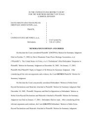 Memorandum Opinion and Order - US District Court - Northern ...