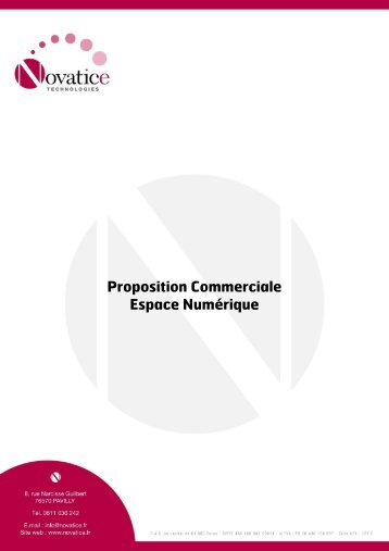 Proposition Commerciale Espace NumÃ©rique - Profil Informatique