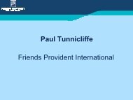 Paul Tunnicliffe Friends Provident International - Friends Life