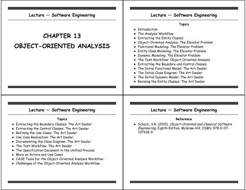 CHAPTER 13 OBJECT-ORIENTED ANALYSIS