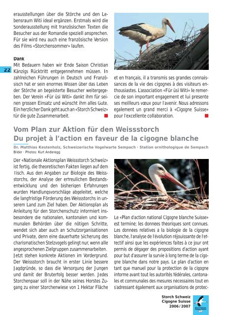 Storch Schweiz Â· Cigogne Suisse Bulletin 2006 / 2007 Nr. / No 36