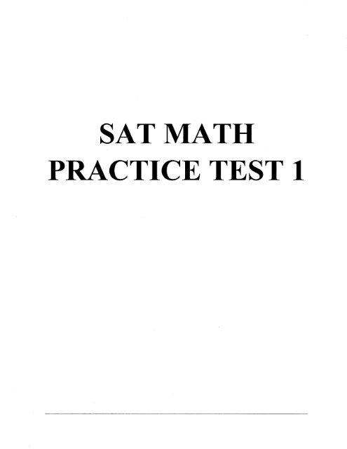 sat math practice problems pdf