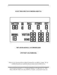 ELECTRO-MECH SCOREBOARD CO. MP-148 ... - Scoreboards