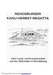 Mit sportlichem GruÃŸ der Rendsburger Kanu-Club.