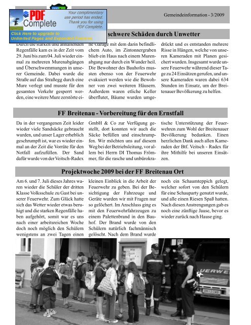 Gemeindeinformation - September 2009 - Breitenau am Hochlantsch