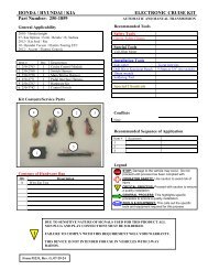 HONDA / HYUNDAI / KIA ELECTRONIC CRUISE KIT Part ... - Rostra