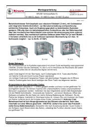 Montageanleitung - KRUSE Sicherheitssysteme